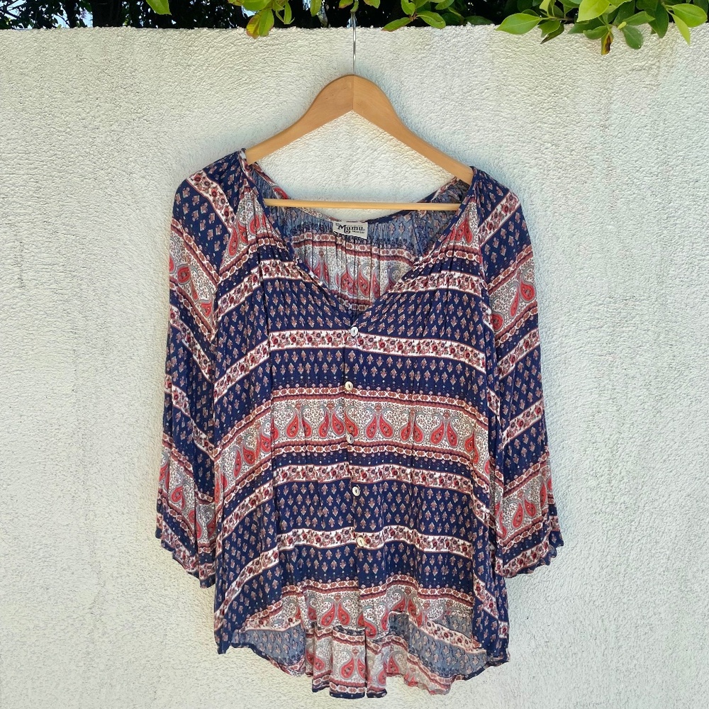 Show Me Your Mumu 4th of July Printed Flowy Catalina Tunic Top